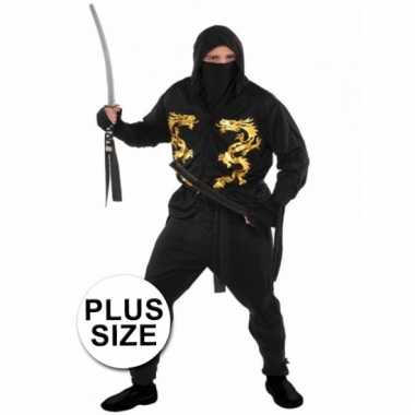 Carnavalpak ninja voor heren xxl