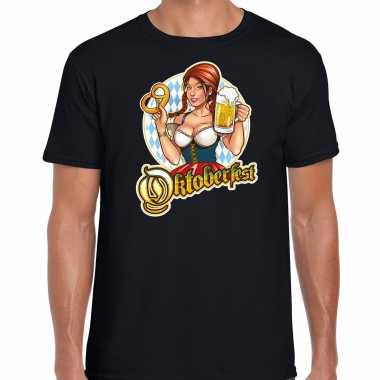 Oktoberfest bierfeest drank fun t-shirt carnavalpak zwart voor heren