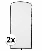 2x carnavascarnavalpak hoes transparant 95 x 42 cm