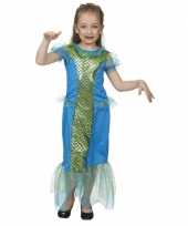 Blauw zeemeermin carnavalpak voor meisjes