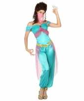 Carnaval feest jasmine turquoise arabische verkleedcarnavalpak voor dames
