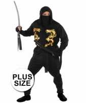 Carnavalpak ninja voor heren xxl