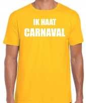 Ik haat carnaval verkleed t-shirt carnavalpak geel voor heren