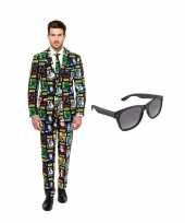 Verkleed star wars print net heren carnavalpak maat 52 xl met gratis zonnebril